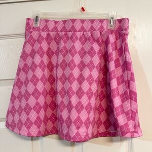Pink plaid skirt - Large